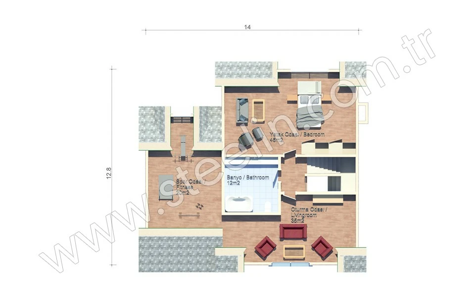Amerikan Mimarisi Villa 587 m²