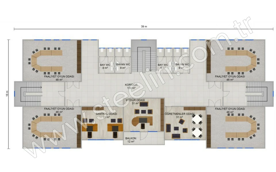 Anaokulu 1166 m²