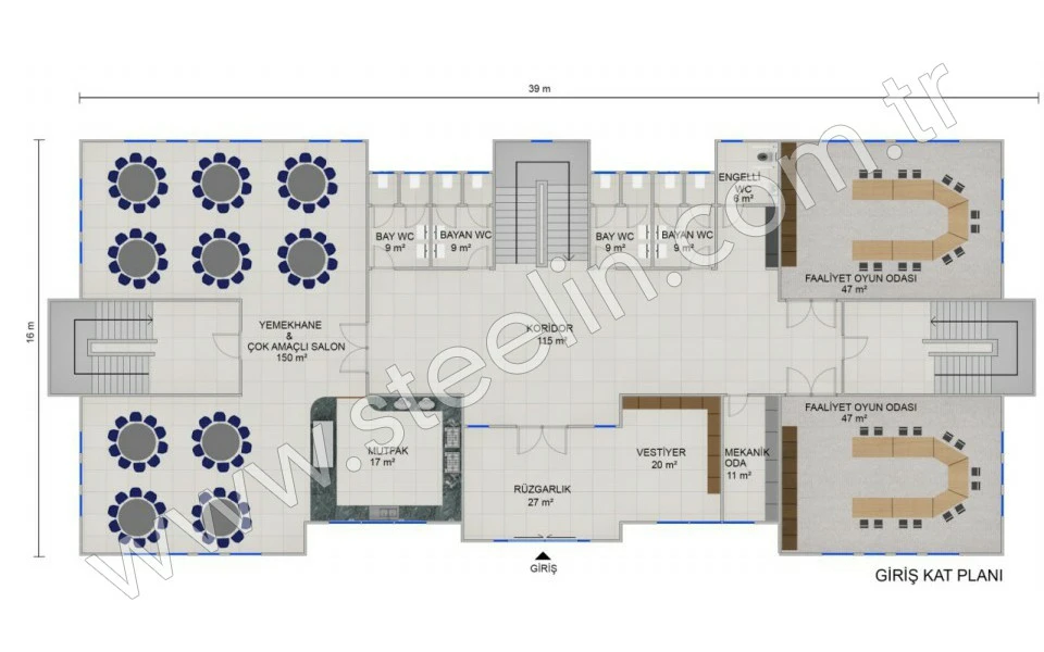 Anaokulu 1166 m²