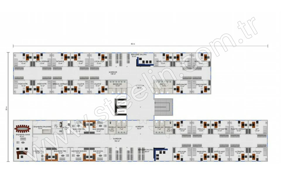 Hastane 4340 m²