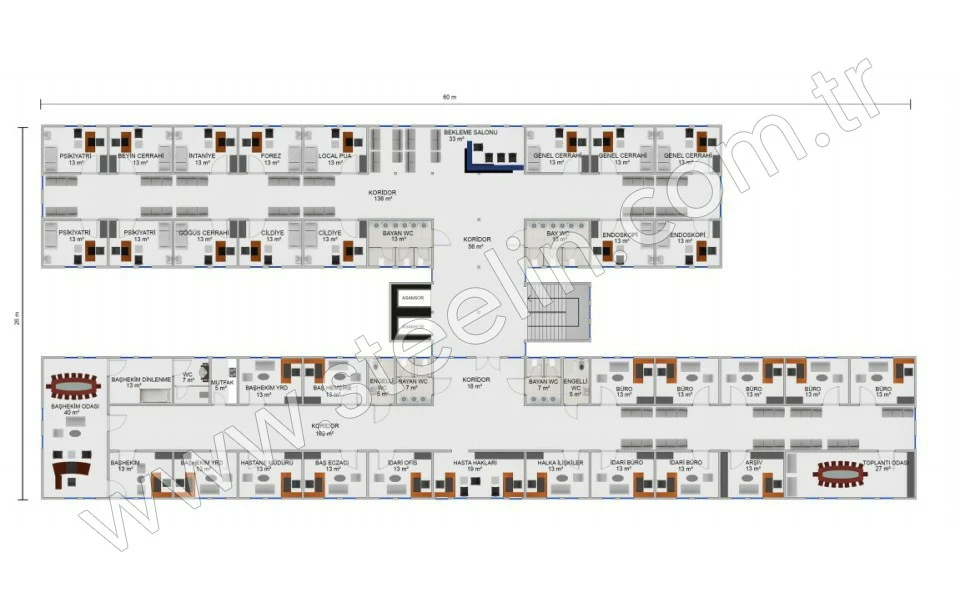 Hastane 4340 m²