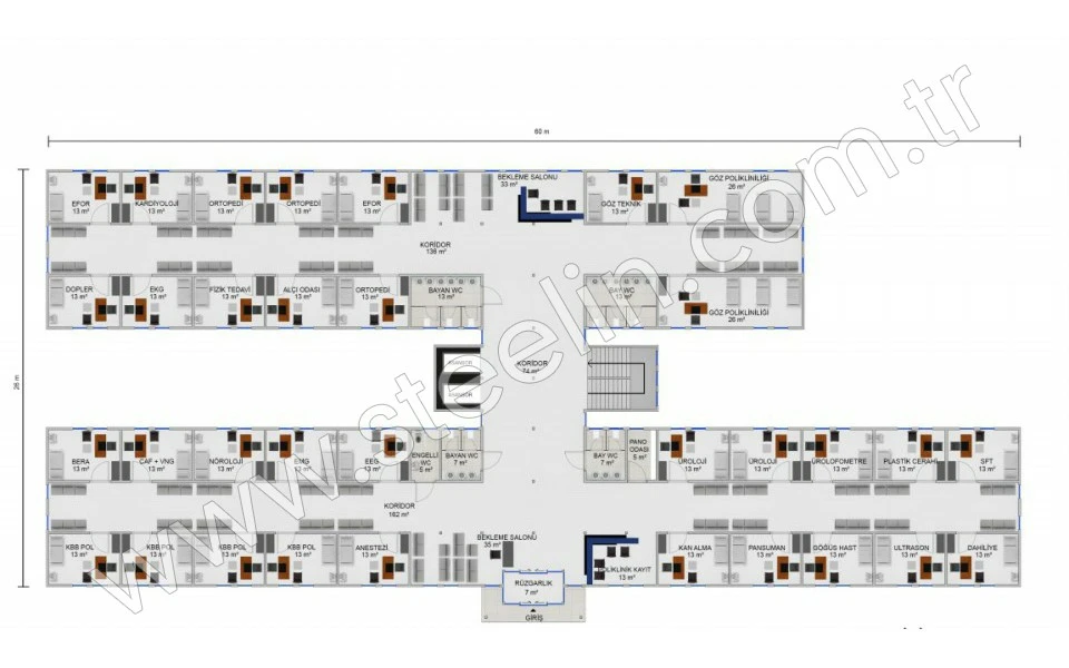 Hastane 4340 m²