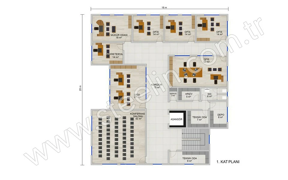 Ofis 697 m²