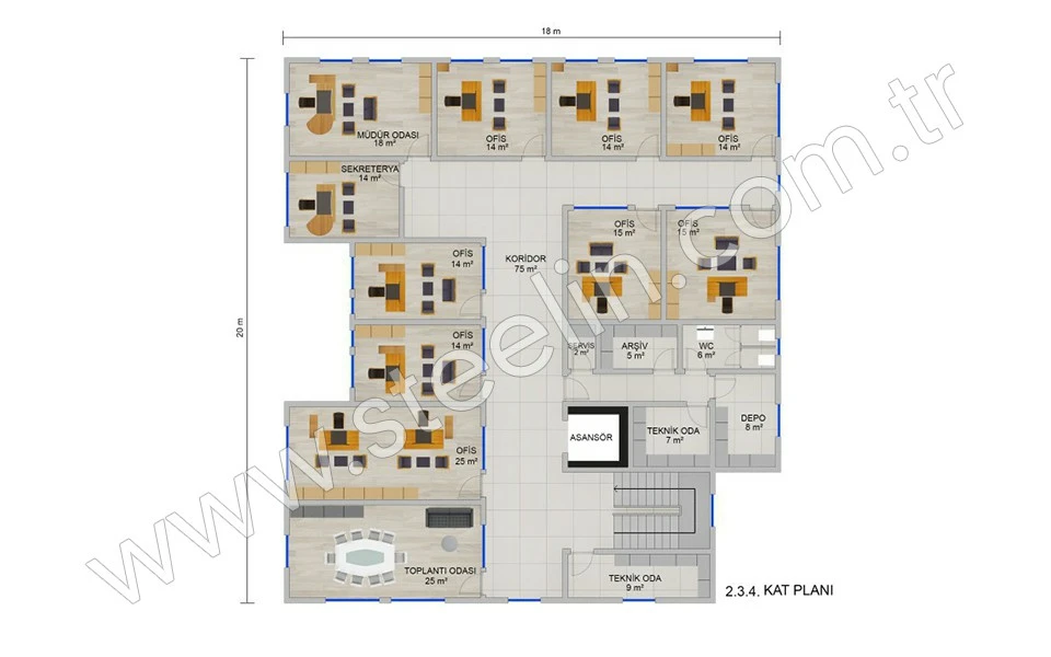 Ofis 697 m²