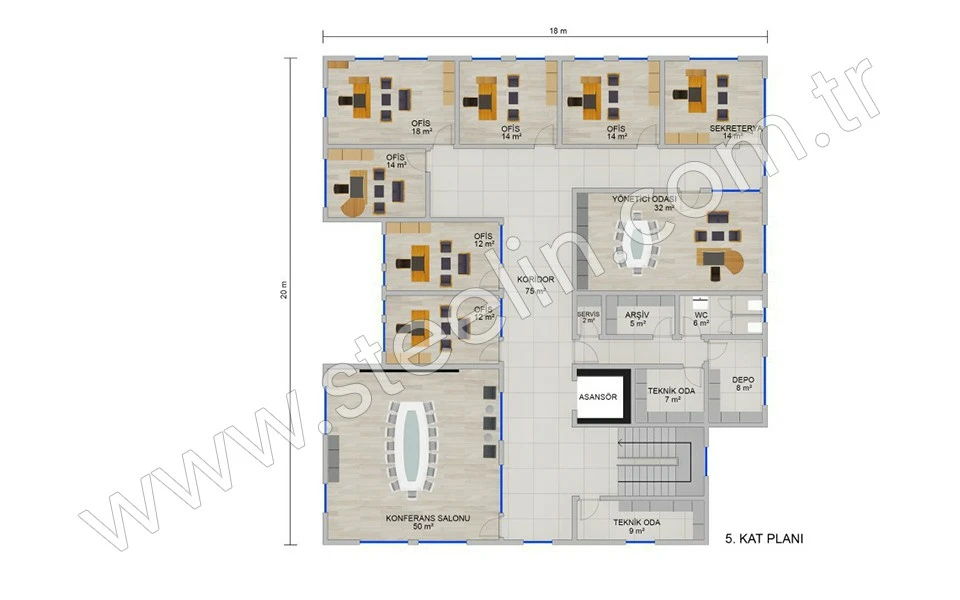 Ofis 697 m²
