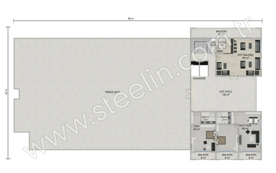 Otel 8115 m²