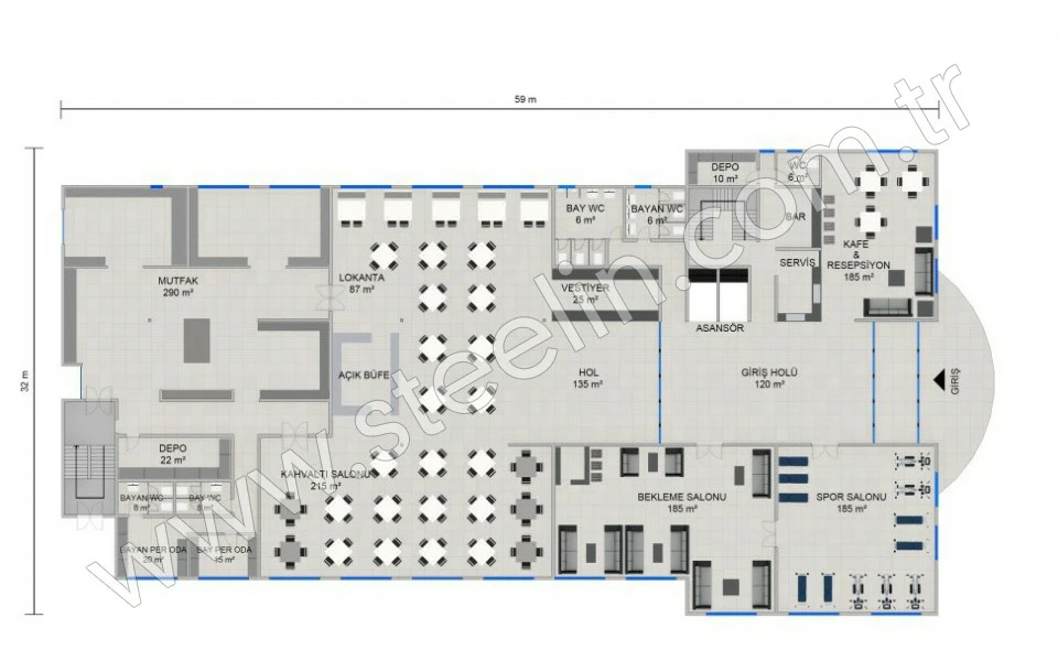 Otel 8115 m²