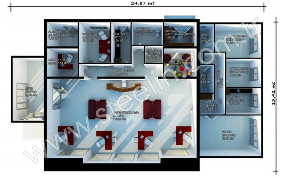 Satış Ofisleri 318 m²
