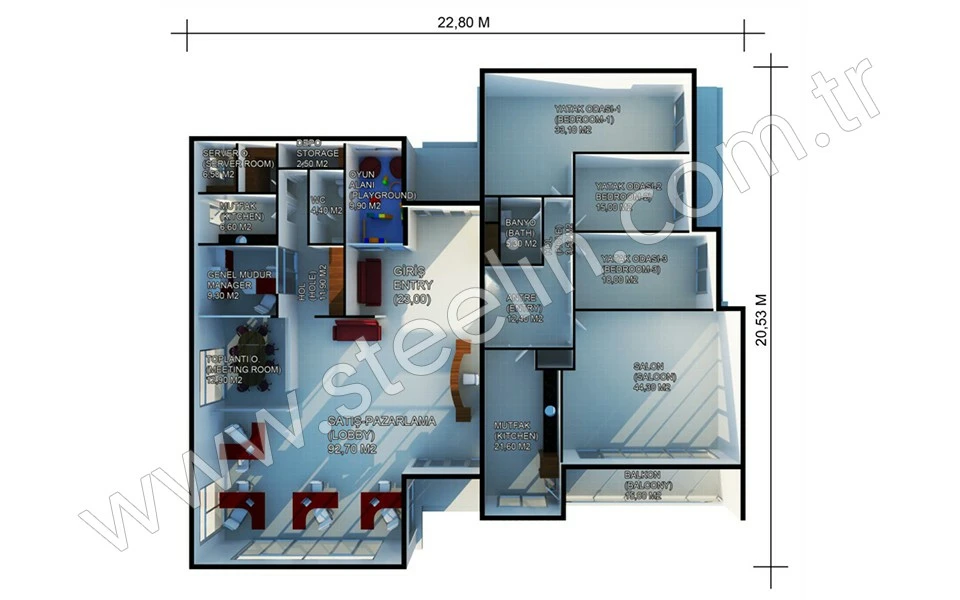 Satış Ofisleri 378 m²