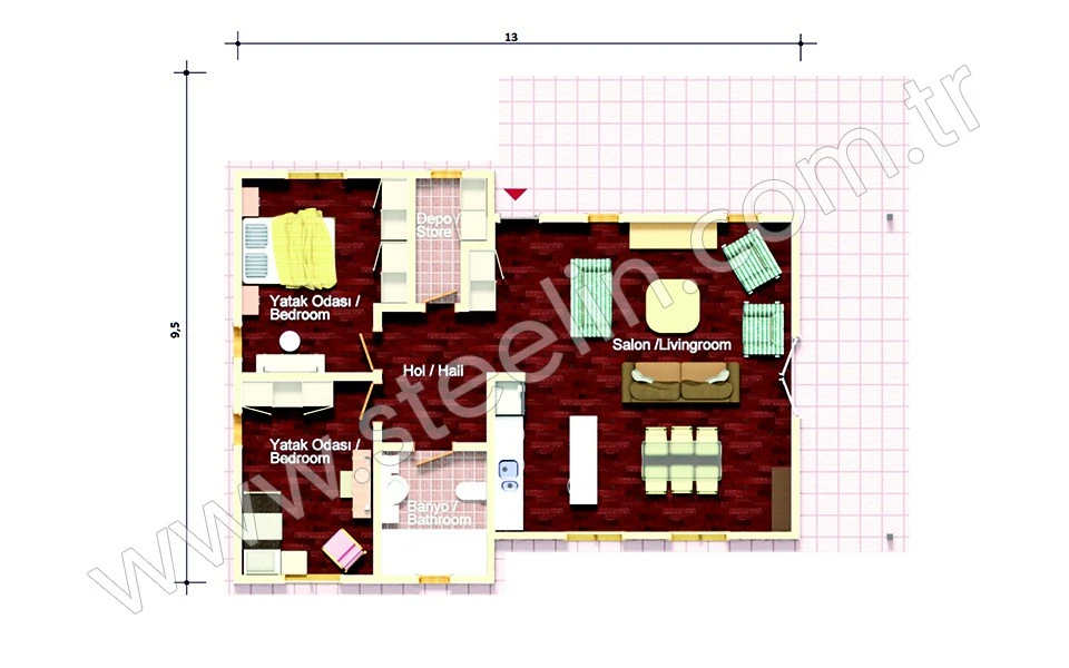 Tek Katlı Villa 119 m²